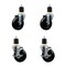 Service Caster 4'' SS Soft Rubber Wheel Swivel 1-7/8'' Expanding Stem Caster Set 2 Brakes, 4PK SCC-SSEX20S414-SRS-2-TLB-2-178 - alternate 1